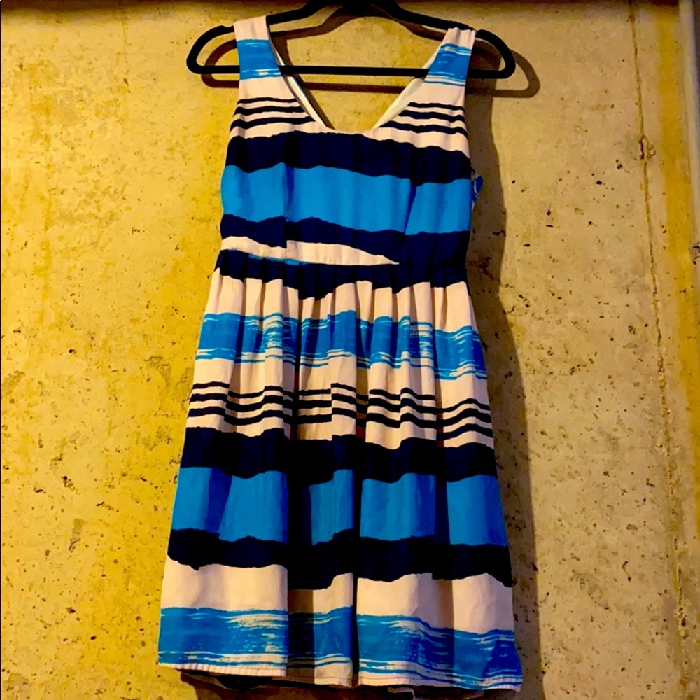 Jack Multi-Shade Blue Skater Dress